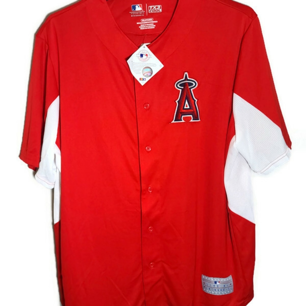 Genuine Merchandise LA Angels TX3G COOL TROUT 27 MLB PLAYERS CHOICE Jeresey Red